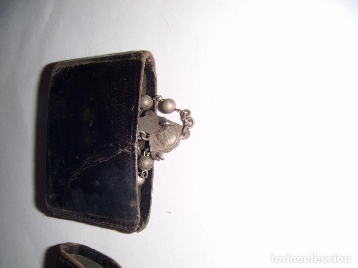 Antig&uuml;edades: ROSARIO EN PLATA CON ESTUCHE EN PIEL - Foto 4