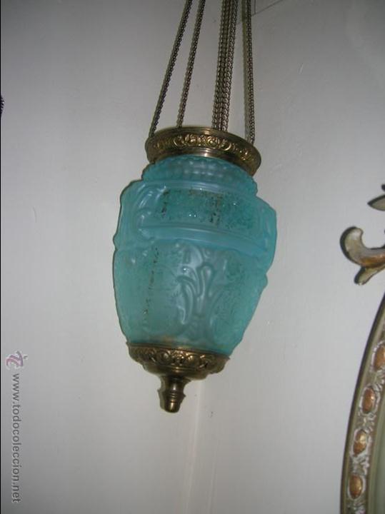 Antig&uuml;edades: L&aacute;mpara botiva cristal tallado - Foto 1