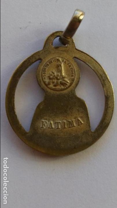 Antig&uuml;edades: Medalla de fatima dos caras de 2,2 cms de diametro - Foto 2