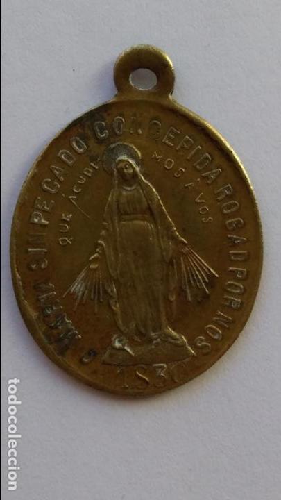 Antig&uuml;edades: Medalla de virgen inmaculada de 2,9 x 2 cms - Foto 1
