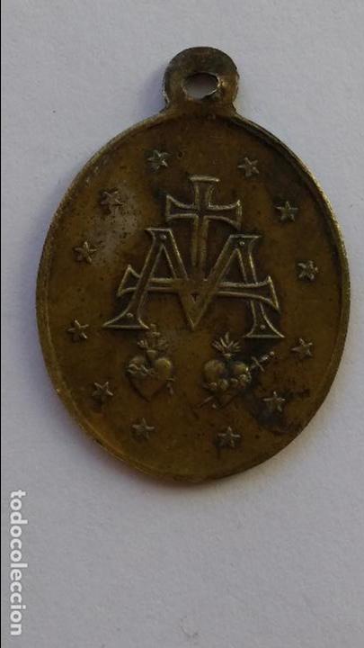 Antig&uuml;edades: Medalla de virgen inmaculada de 2,9 x 2 cms - Foto 2