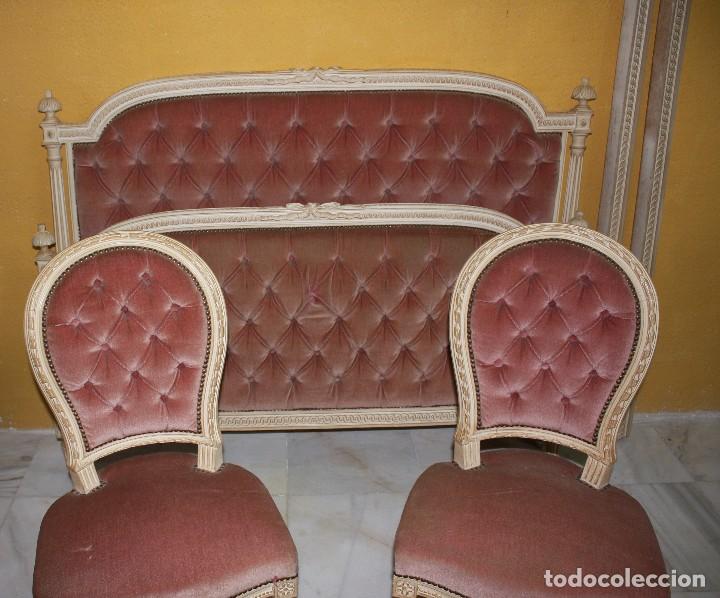 Antig&uuml;edades: Cama y 2 sillas Luis XV. Ref. 5986 - Foto 5
