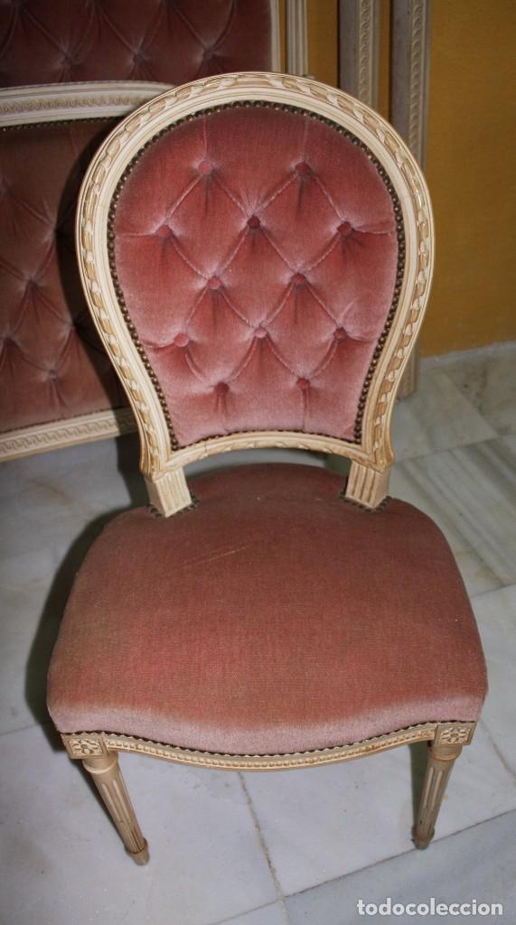 Antig&uuml;edades: Cama y 2 sillas Luis XV. Ref. 5986 - Foto 8