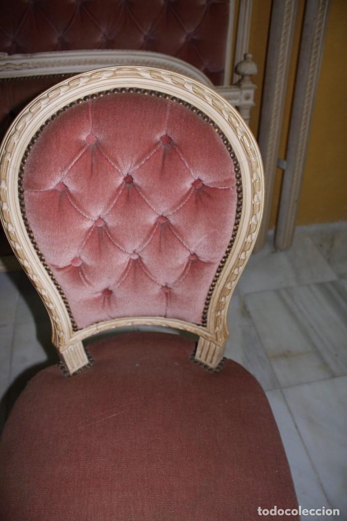 Antig&uuml;edades: Cama y 2 sillas Luis XV. Ref. 5986 - Foto 17