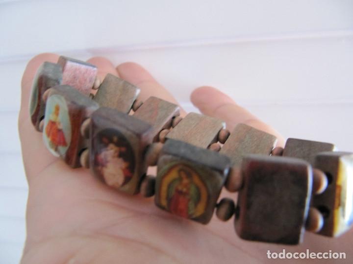 Antig&uuml;edades: PULSERA DE MADERA SANTORAL - Foto 3