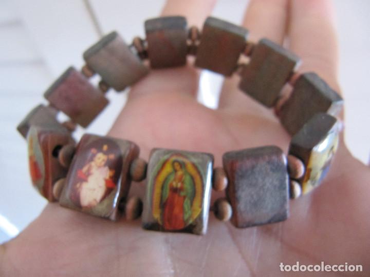 Antig&uuml;edades: PULSERA DE MADERA SANTORAL - Foto 5