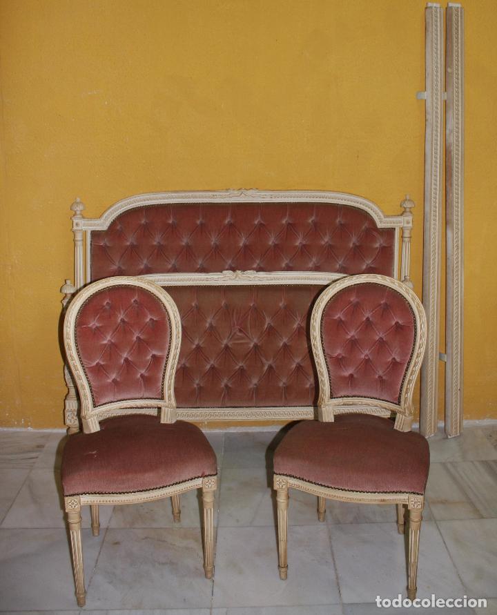 Antig&uuml;edades: Cama y 2 sillas Luis XV. Ref. 5986 - Foto 3