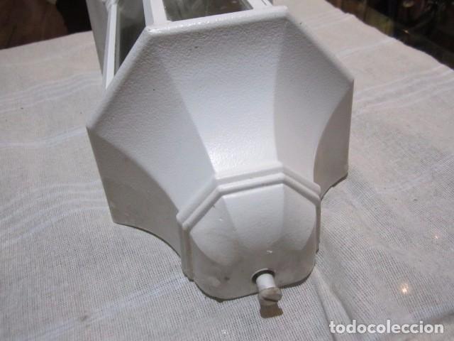 Antig&uuml;edades: Farol de pared met&aacute;lico. 33 x 17 cms. - Foto 5