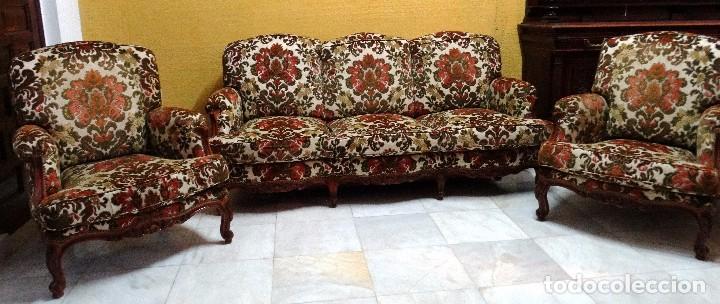 Antig&uuml;edades: Sof&aacute; y 2 sillones. Tresillo. Ref. 5989 - Foto 3