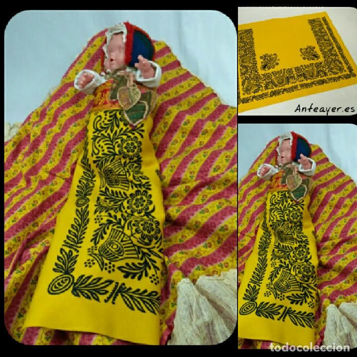 Antig&uuml;edades: Envuelta de pa&ntilde;o estampado para beb&eacute; - Foto 3