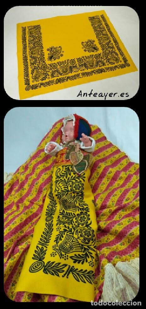 Antig&uuml;edades: Envuelta de pa&ntilde;o estampado para beb&eacute; - Foto 4