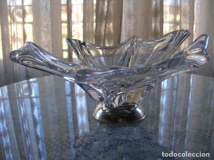 Antig&uuml;edades: A45) Centro de mesa cristal. Base 33,5cms*22cms. Alto 13 cms - Foto 1