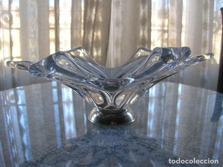 Antig&uuml;edades: A45) Centro de mesa cristal. Base 33,5cms*22cms. Alto 13 cms - Foto 2