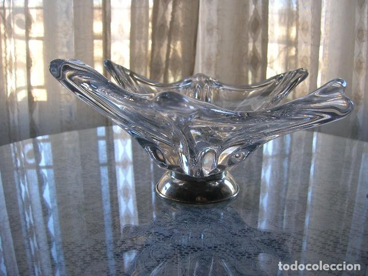 Antig&uuml;edades: A45) Centro de mesa cristal. Base 33,5cms*22cms. Alto 13 cms - Foto 3