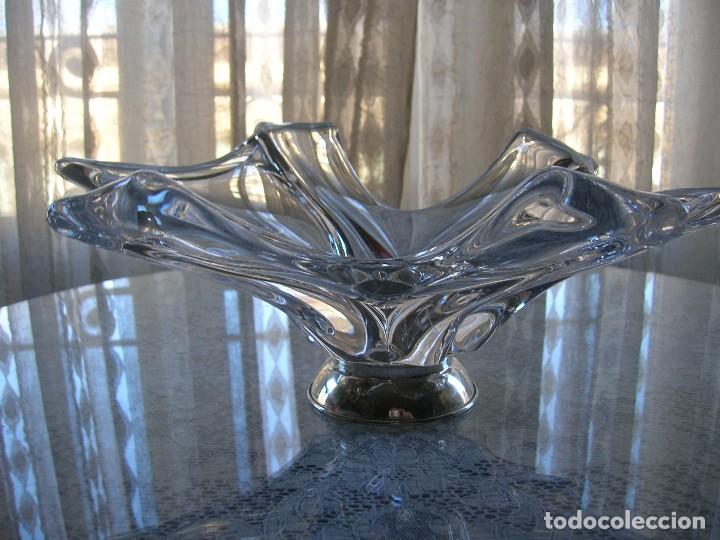 Antig&uuml;edades: A45) Centro de mesa cristal. Base 33,5cms*22cms. Alto 13 cms - Foto 4
