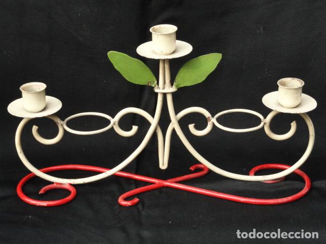 Antig&uuml;edades: BONITO CANDELABRO DE HIERRO. - Foto 1