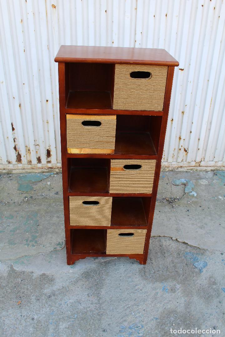 Antig&uuml;edades: mueble auxiliar con cajones en madera - Foto 1