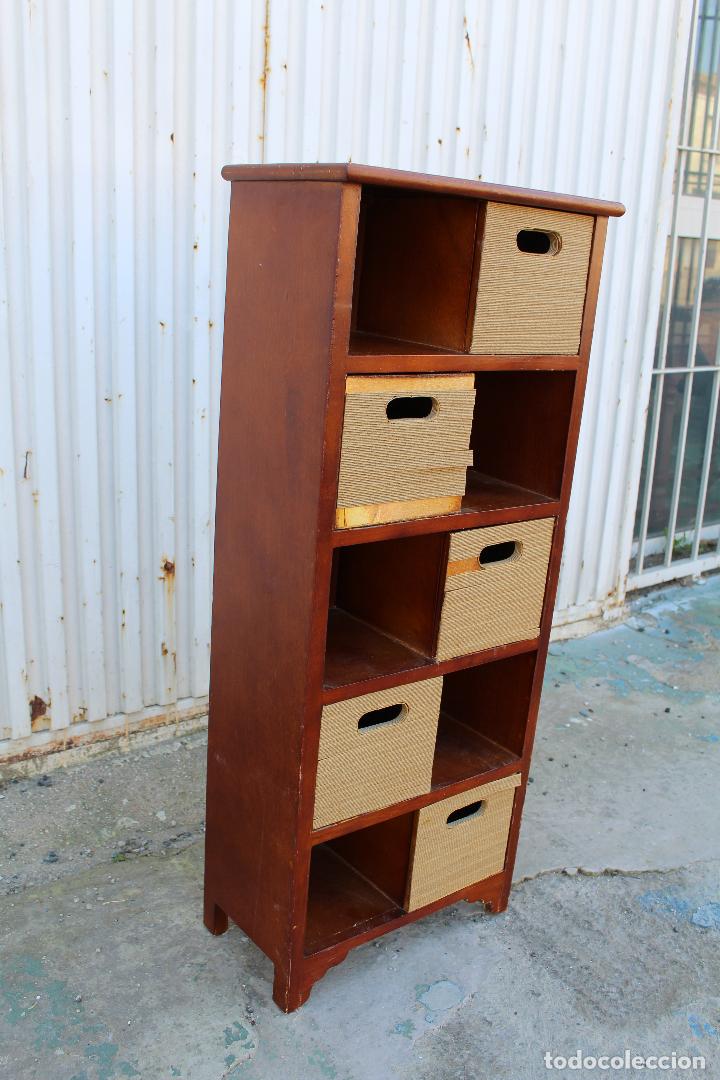 Antig&uuml;edades: mueble auxiliar con cajones en madera - Foto 2