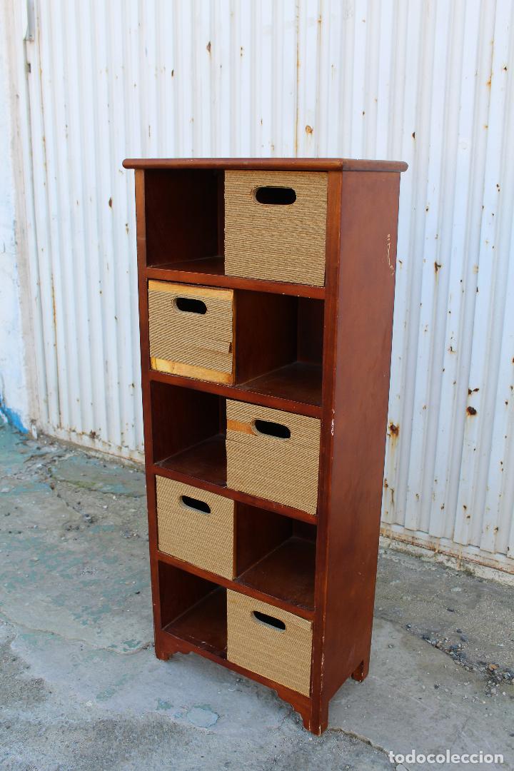 Antig&uuml;edades: mueble auxiliar con cajones en madera - Foto 3