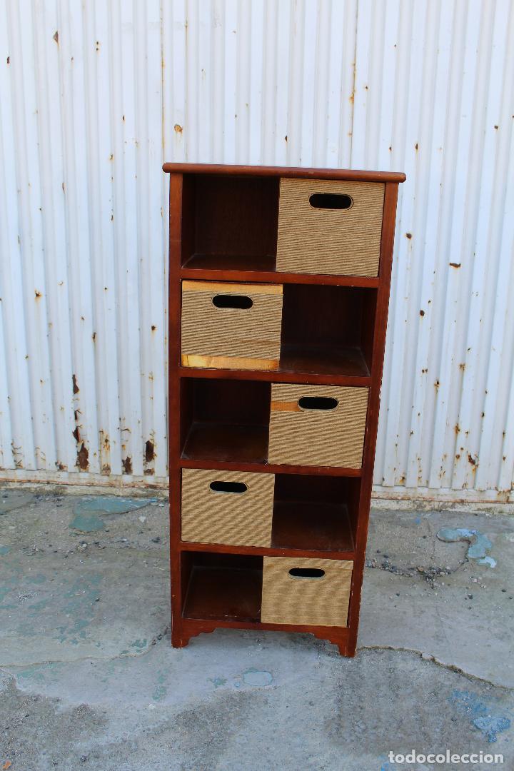 Antig&uuml;edades: mueble auxiliar con cajones en madera - Foto 4