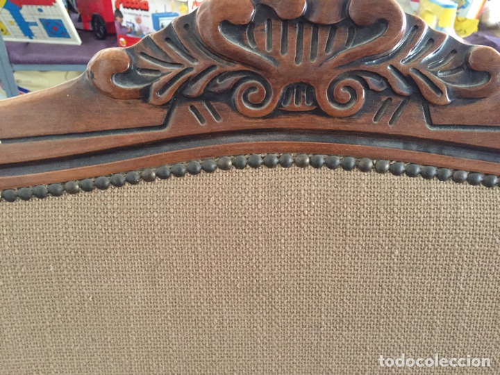 Antig&uuml;edades: Tresillo - Sofa estilo isabelino, 121cm de largo - Foto 6