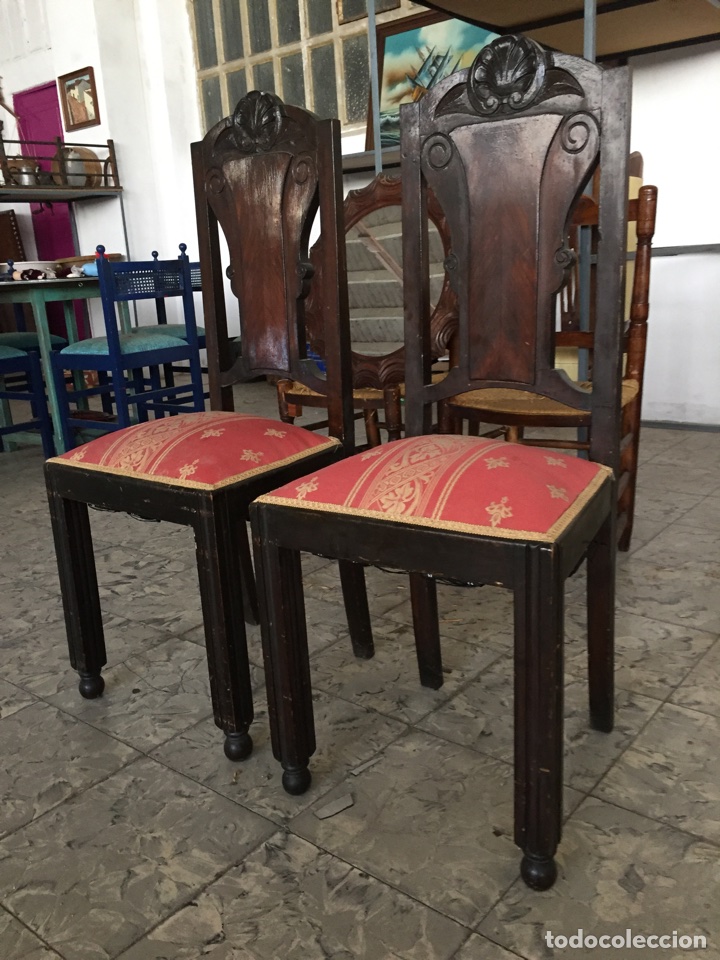 Antig&uuml;edades: Pareja de sillas antiguas - Foto 1