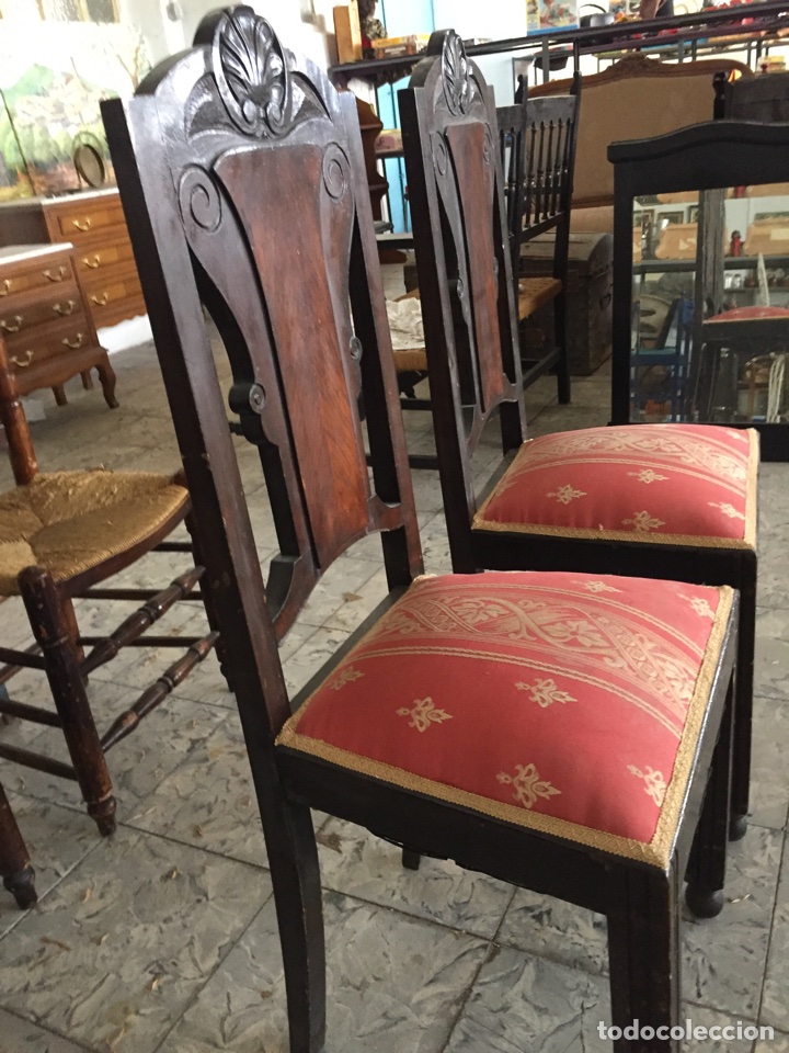 Antig&uuml;edades: Pareja de sillas antiguas - Foto 7