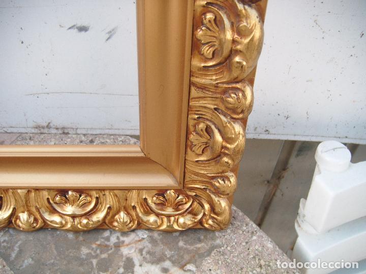 Antig&uuml;edades: MARCO RECTANGULAR DORADO, TALLADO Y PATINADO - Foto 2