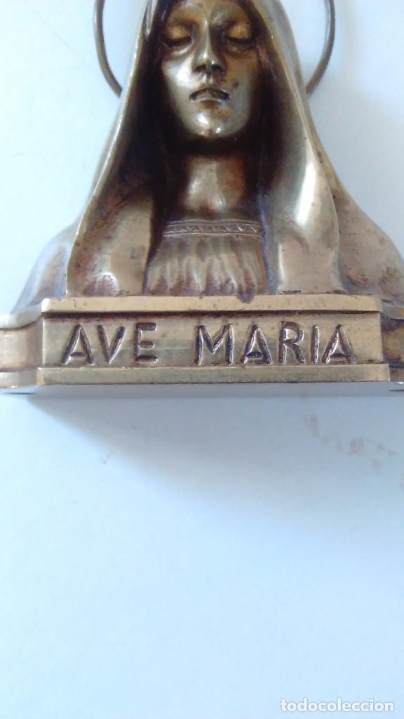 Antig&uuml;edades: Busto de la Virgen Mar&iacute;a en bronce - Foto 6