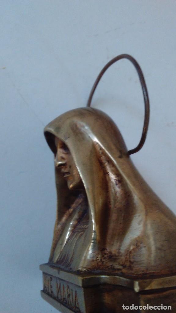Antig&uuml;edades: Busto de la Virgen Mar&iacute;a en bronce - Foto 8