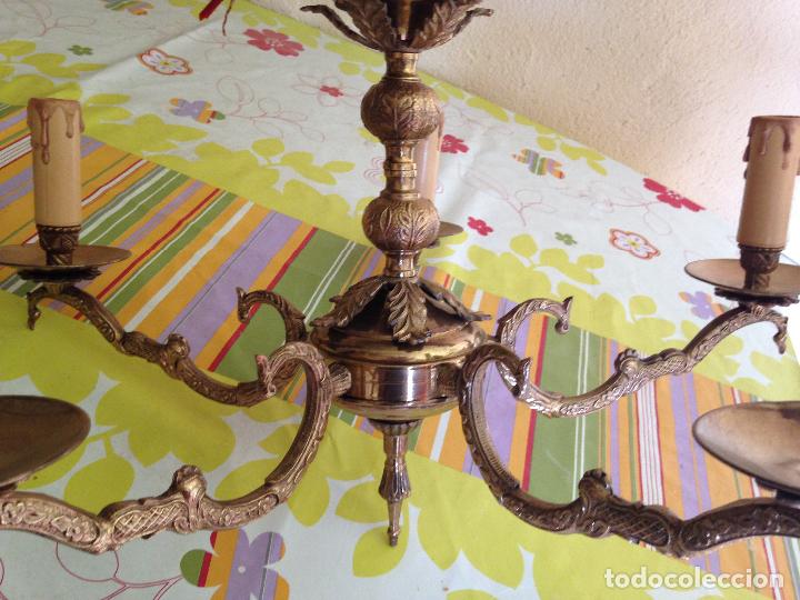 Antig&uuml;edades: Lampara de techo bronce - Foto 3