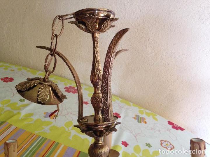 Antig&uuml;edades: Lampara de techo bronce - Foto 4