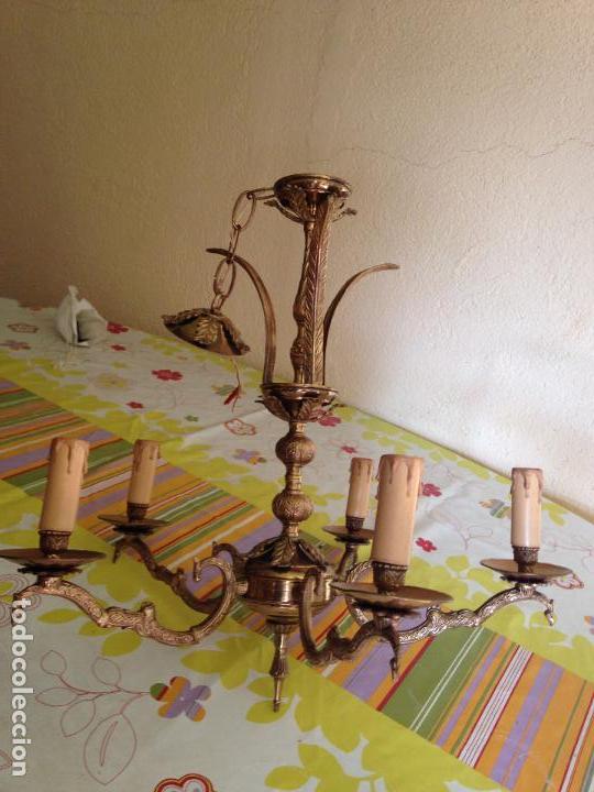 Antig&uuml;edades: Lampara de techo bronce - Foto 5