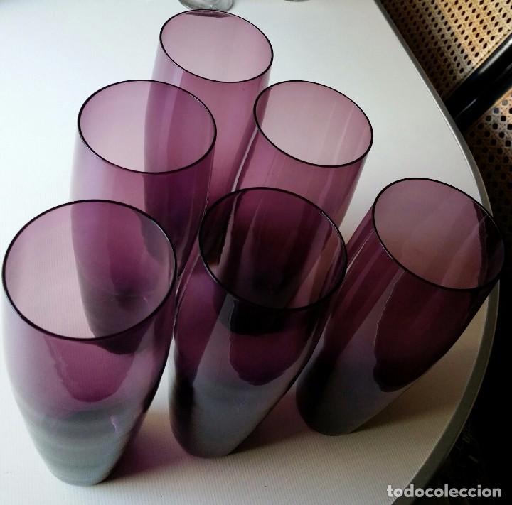 Antig&uuml;edades: VASOS DE CRISTAL SOPLADO MURANO - Foto 3