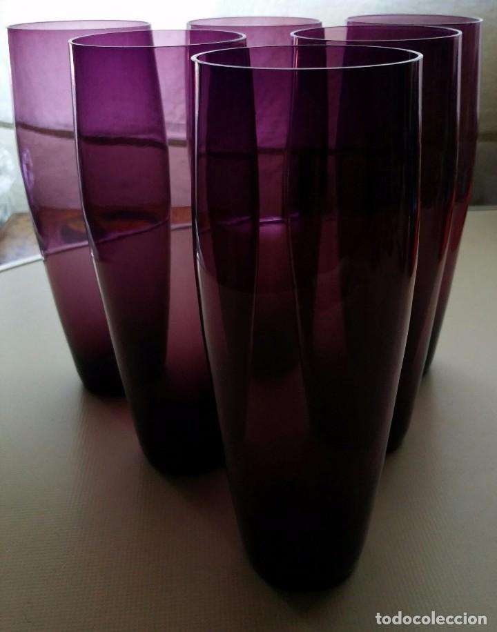 Antig&uuml;edades: VASOS DE CRISTAL SOPLADO MURANO - Foto 6