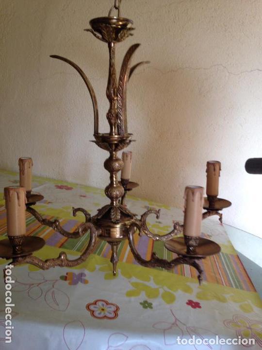 Antig&uuml;edades: Lampara de techo bronce - Foto 1