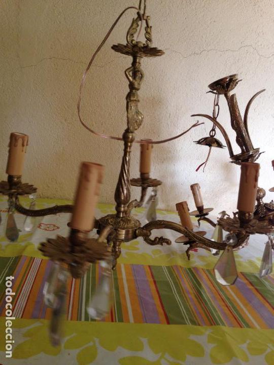 Antig&uuml;edades: Lampara de techo bronce - Foto 2