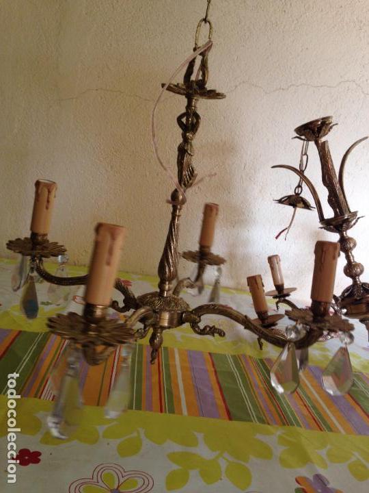 Antig&uuml;edades: Lampara de techo bronce - Foto 3