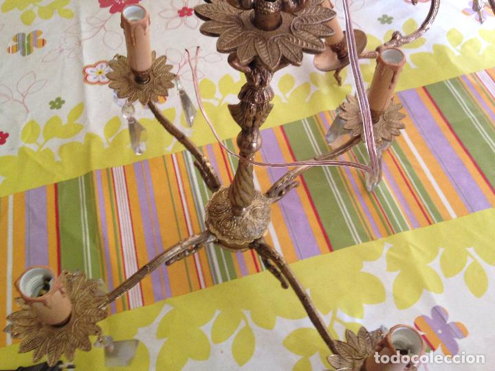 Antig&uuml;edades: Lampara de techo bronce - Foto 4