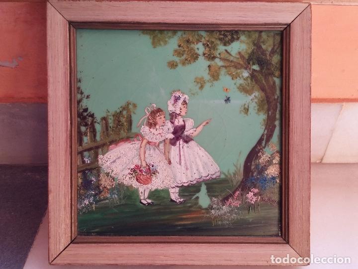 Antig&uuml;edades: Antiguo azulejo pintado a mano - Foto 1