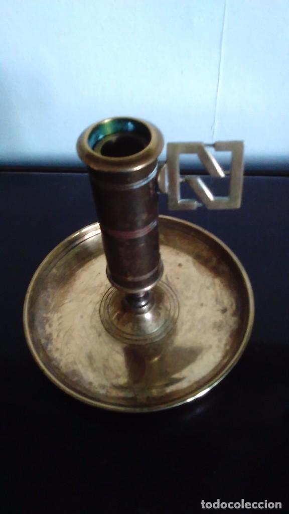 Antig&uuml;edades: Candelero de broce regulable. S.XIX - Foto 3