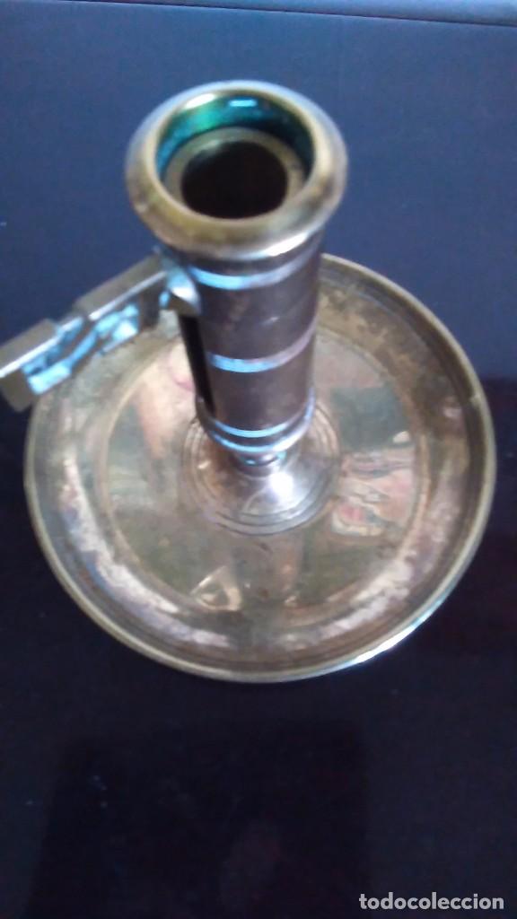 Antig&uuml;edades: Candelero de broce regulable. S.XIX - Foto 8