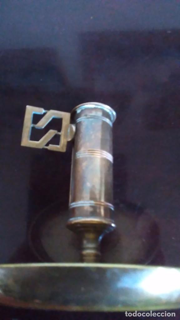 Antig&uuml;edades: Candelero de broce regulable. S.XIX - Foto 9