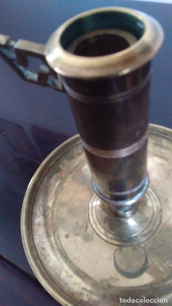 Antig&uuml;edades: Candelero de broce regulable. S.XIX - Foto 12