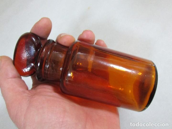 Antig&uuml;edades: frasco de laboratorio tapon de cristal - Foto 4