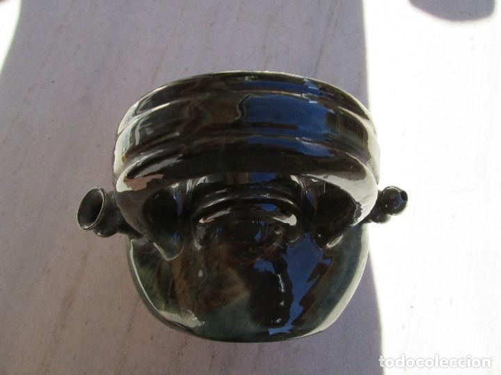 Antig&uuml;edades: botijo de barro de dise&ntilde;o doble asa - Foto 2