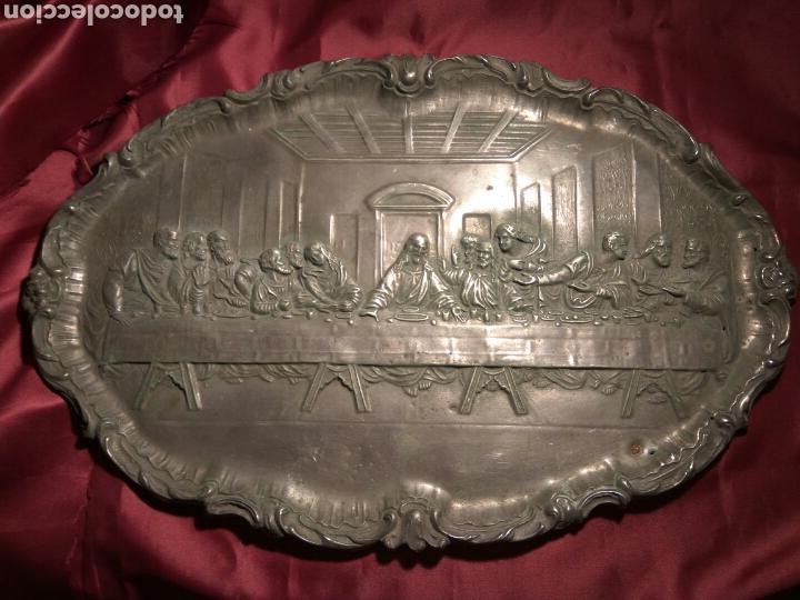 Antig&uuml;edades: SAGRADA CENA METAL PLATEADO - Foto 1
