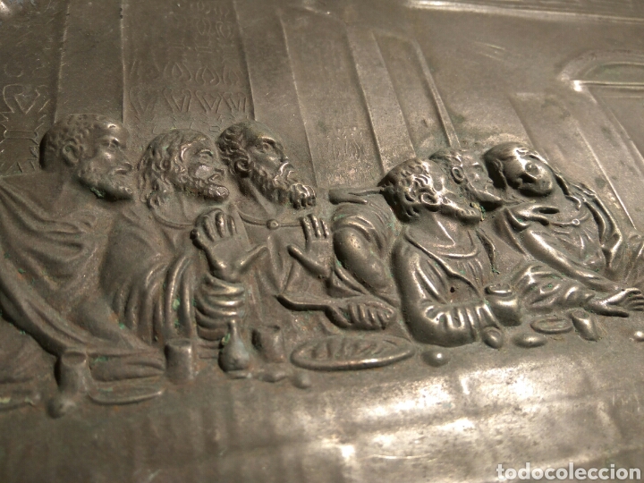 Antig&uuml;edades: SAGRADA CENA METAL PLATEADO - Foto 3