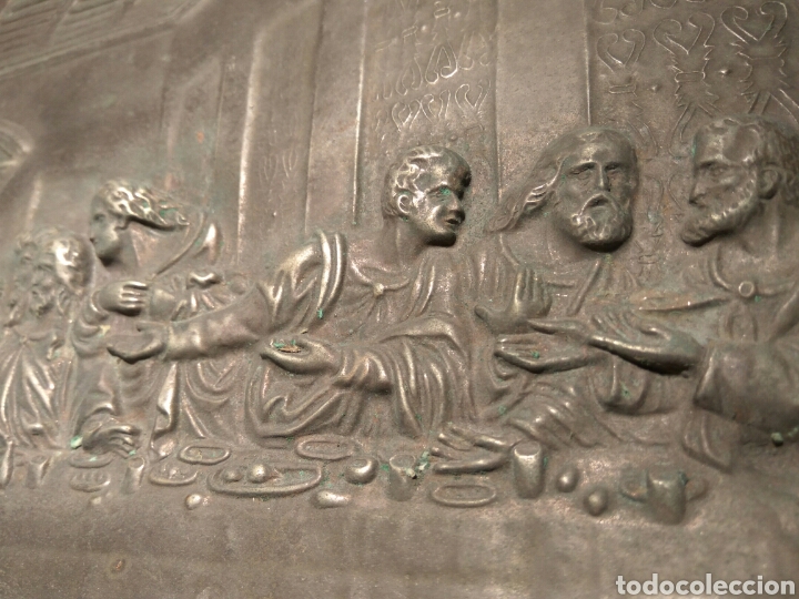 Antig&uuml;edades: SAGRADA CENA METAL PLATEADO - Foto 5