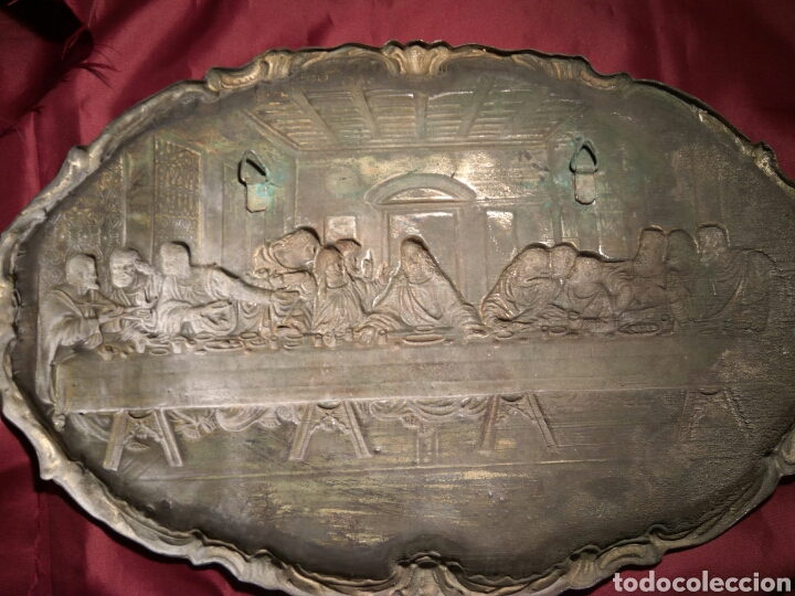 Antig&uuml;edades: SAGRADA CENA METAL PLATEADO - Foto 6